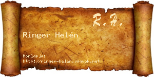 Ringer Helén névjegykártya